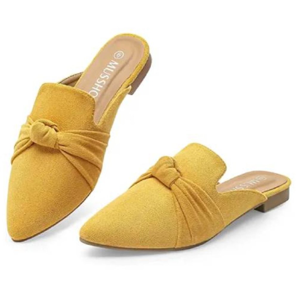 Mules for Women Slip On Comfortable Pointed Toe Womens Loafers